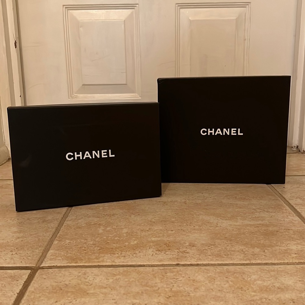 CHANEL Authentic set two shoe boxes brand new